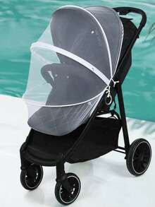 Baby Stroller Mosquito Net, High Density Mesh Stroller Mosquito Cover, Full Coverage Anti-Mosquito, Anti-Insect, Anti-Dust Mosquito Net - Multicolor - View 7
