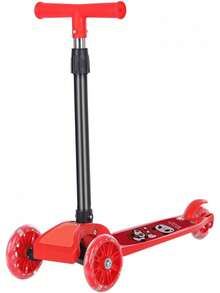 Scooters para niños, Regalos Divertidos para Navidad y cumpleaños, Scooters de Tres Ruedas Altamente Ajustables,Cubierta Antideslizante Inclinada para dirigir y Extender - Rojo - Ver 9