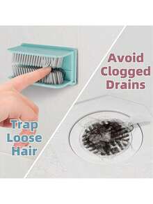 Atrapapelos grande para ducha, colector de pelo blanco con cerdas de silicona, atrapapelos, colector de pelo para ducha, agarrador de pelo, atrapapelos para bañera, colector de pelo para drenaje, protector de bañera, reduce el atasco del desagüe de la ducha, fácil mantenimiento. Despídete de perseguir el pelo disperso; deja que este protector de desagüe sea el guardián de tu desagüe de la bañera. Imprescindible para la temporada de vuelta al colegio. - Multicolor - Ver 4