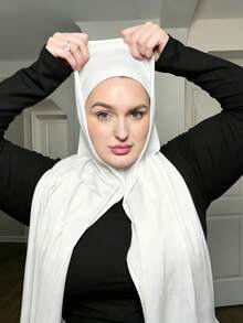 1pc Instant Jersey Hijab With Undercap, Silky Soft Breathable Fabric, Suitable For Daily Wear, Festivals, Prayers, Pilgrimage, Paired With Abaya - Multicolor - View 13