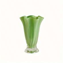 1 pieza Jarrón de vidrio con pétalos de lujo y alta gama, soporte decorativo para flores de estilo Ins adecuado para flores frescas en la sala de estar, decoración de mesa de comedor, jarrón francés - A - Ver 10
