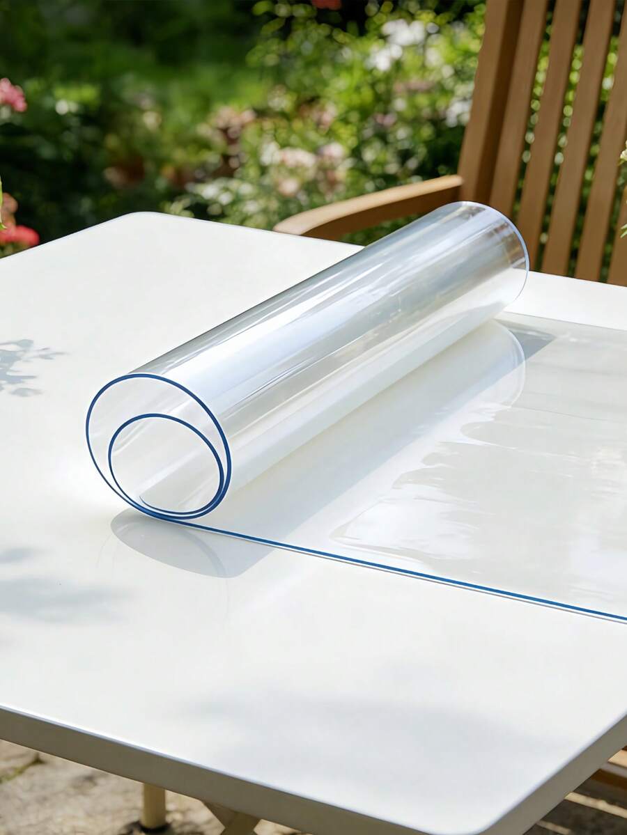 1.0mm Thick Transparent PVC Rectangle Tablecloth, Waterproof, Oil-Resistant Surface, Anti-Slip, Durable For Kitchen, Dining Table, Office Desk And Coffee Table, Suitable For Indoor And Outdoor Use, Prevent Spills And Sliding