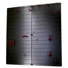 Wall Control 30-KTH-200 BR Kitchen Pegboard Organizer Pots and Pans Pegboard Pack Storage and Organization Kit with Black Pegboard and Red Accessories - Negro/Rojo - Ver 3