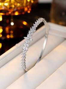 1pc Women's Romantic Heart Design Bracelet, Elegant Fashionable Minimalist Versatile Daily Accessory - S62938 - View 16