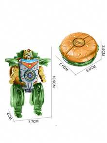 1pc Robot Hamburger Toy, Mechanical Hand Finger Rotating Stress Relief Toy - Multicolor - View 6