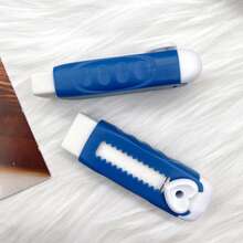 可伸缩橡皮擦，推拉式，心形蓝色，擦拭干净不留纸屑，方便快捷，大容量，可替换装 - 藍色 - 查看 11
