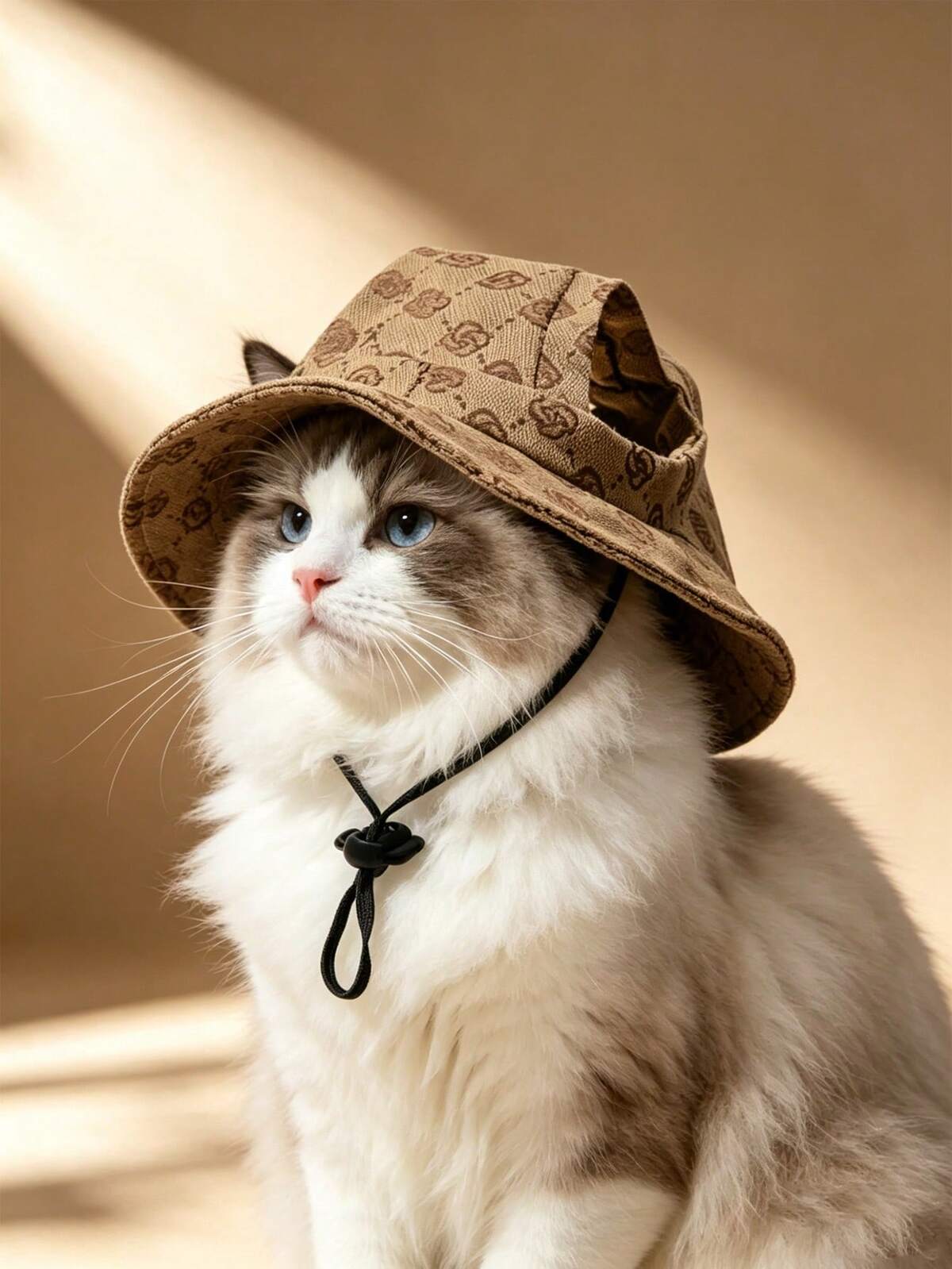 Chapeau de soleil style hawaïen en polyester pour animaux de compagnie, design mignon avec trou pour les oreilles, anti-perte, protection solaire réglable, convient aux petits chiens, style tropical à la mode, léger et respirant, essentiel pour une utilisation extérieure des animaux de compagnie en été, chapeau de soleil pour petits chiens 4