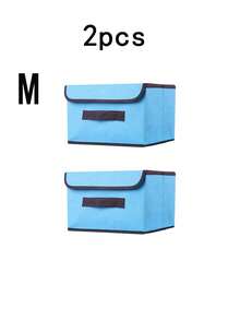 1/2pcs Foldable Fabric Storage Box With Lid Dust-Proof Storage Bin Large Capacity Clothes Organizer Box Stackable Wardrobe Organizer Box Seasonal Clothes Underwear Socks Toys Miscellaneous Items Sorting Storage Box Bedroom Wardrobe Dormitory Home Storage Basket. One Foldable Stackable Large Capacity Bedroom Kitchen Toy Storage Basket - Multicolor - View 28