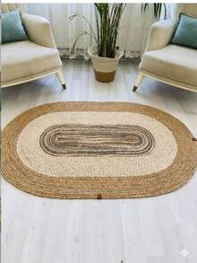 MADE IN TURKEY - Oval Rug – 90x150 Cm – Versatile & Stylish & Elegant - Beige - View 9