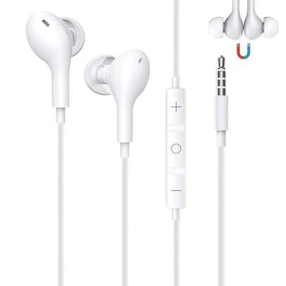 URIZONS 3.5mm 마이크 유선 인이어 헤드폰 - 베이스 스테레오 유선 이어버드 스포츠/게임/음악용 고음질 HiFi 이어폰