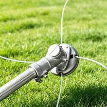 四线铝制修剪器头，耐用型割草机替换刀片，易于安装的草坪修剪器切割头，持久耐用的绿篱修剪器配件 - 1pc-銀色打草頭 - 查看 3