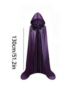Capa de Halloween para adultos de 110cm/130cm/150cm/170cm, capa de muerte de tela colorida, túnica de mago, capa de mago medieval, accesorio de disfraz para discoteca y bar, accesorio de disfraz festivo, capa negra - multicolor - Ver 23