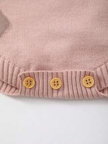 Enterizo de punto bordado con ovejas lindas, bebé, regalo de bautizo - Rosa - Ver 6