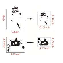 Removable Switch Sticker 6 Pcs Cute Black Cats Cartoon Wall Sticker Light Switch Decor Decals Family DIY Decor Art Stickers Home Decor Wall Art For Living Room Office Home Decoration - Negro 2 - Ver 5