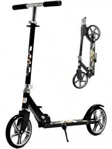 GUEVARA SPORTS Kinene| Scooter Patin del para Jovenes y Adultos, Patín del con Manubrio Ajustable, 2 Ruedas - Rojo y Azul - Ver 1