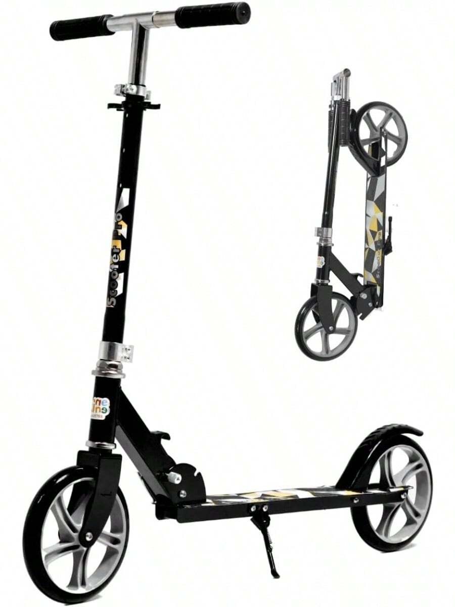 GUEVARA SPORTS Kinene| Scooter Patin del para Jovenes y Adultos, Patín del con Manubrio Ajustable, 2 Ruedas - Rojo y Azul - Ver 1