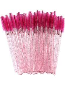 100pcs Disposable Mascara Wands, Crystal Eyebrow Brush, Eyelash Extension, Eyelash & Makeup Brushes - Multicolor - View 2