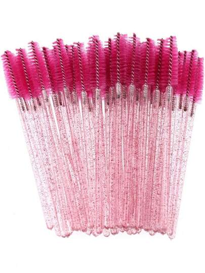 100pcs Disposable Mascara Wands, Crystal Eyebrow Brush, Eyelash Extension, Eyelash & Makeup Brushes