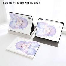 1个可爱女孩爱心图案翻盖平板电脑保护套，带笔槽，兼容三星/苹果A16/荣耀/Matepad/ - 彩色 - 查看 7