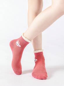 5 Pairs Summer Mesh Kids Socks, Pink Girls Socks, Baby Mid-Calf Socks - Multicolor - View 7