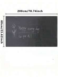 一卷可移除、可擦写、防撕裂的儿童黑板墙贴，适用于办公室、学校、家庭。这款绿色黑板墙贴可用作黑板墙纸或白板贴纸，配有5支彩色粉笔，经久耐用、防水、自粘，适用于办公室、学校、家庭等场所。 - 彩色 - 查看 16