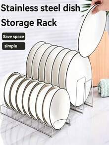 2pcs Stainless Steel Kitchen Storage Rack - Multifunctional Dish Rack With Drainage System, Cutlery Holder, Suitable For Countertop, Kitchen Dish Drying Rack, Kitchen Drawer Organizer - Multicolor - View 6