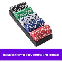 Games, Cardinal Classics, 300-Piece Poker Set With Aluminum Carrying Case & Professional Weight Chips & Poker Dice, For Ages 8+ - 加厚型 100 片豬肉片 - 查看 5