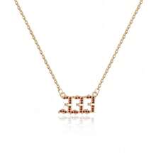 1pc European And American Fashion Style Cubic Zirconia Personalized Design Number 111-999 Angel Pendant Necklace For Women - Yellow Gold - View 15