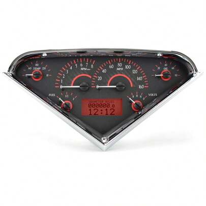 55-59 Truck VHX System, Carbon Fiber Face - Red Display