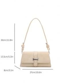 Nuevo bolso de mano con decoración metálica de moda, adecuado para fiestas, salidas, vacaciones, compras y uso diario. Puede almacenar monedas, teléfonos, también adecuado como bolso de - Blanco 3 - Ver 8