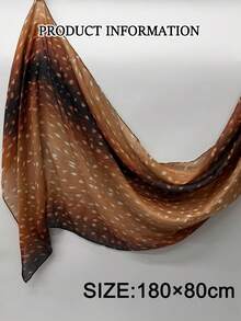 FADZOYLE 1 chiếc khăn choàng/băng đô kiểu Bohemian họa tiết hươu vẽ màu nước, kích thước 180*80cm, mềm mại, nhẹ, cỡ lớn, thanh lịch, thích hợp làm quà tặng hàng ngày và du lịch. - Nâu nhạt - Xem 2
