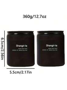 哑光黑蜡烛罐，薰衣草/檀香/雪松/茉莉/红玫瑰香氛蜡烛，无烟大豆蜡磨砂玻璃杯，男女皆宜的创意香氛蜡烛，适合餐厅、卧室、浴室、书房、圣诞节、感恩节、平安夜、母亲节、生日等场合的创意礼物 - 黑色 - 查看 19