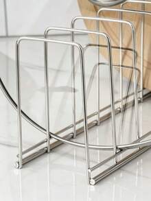 2pcs Stainless Steel Kitchen Storage Rack - Multifunctional Dish Rack With Drainage System, Cutlery Holder, Suitable For Countertop, Kitchen Dish Drying Rack, Kitchen Drawer Organizer - Multicolor - View 5