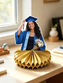 1 buah Hiasan Meja Sarang Lebah Kustom untuk Foto Wisuda, Dekorasi Meja Foto Wisuda yang Dipersonalisasi, Dudukan Sarang Lebah Wisuda, Hiasan Meja Sarang Lebah 3D untuk Pesta Wisuda - MultiWarna - View 12
