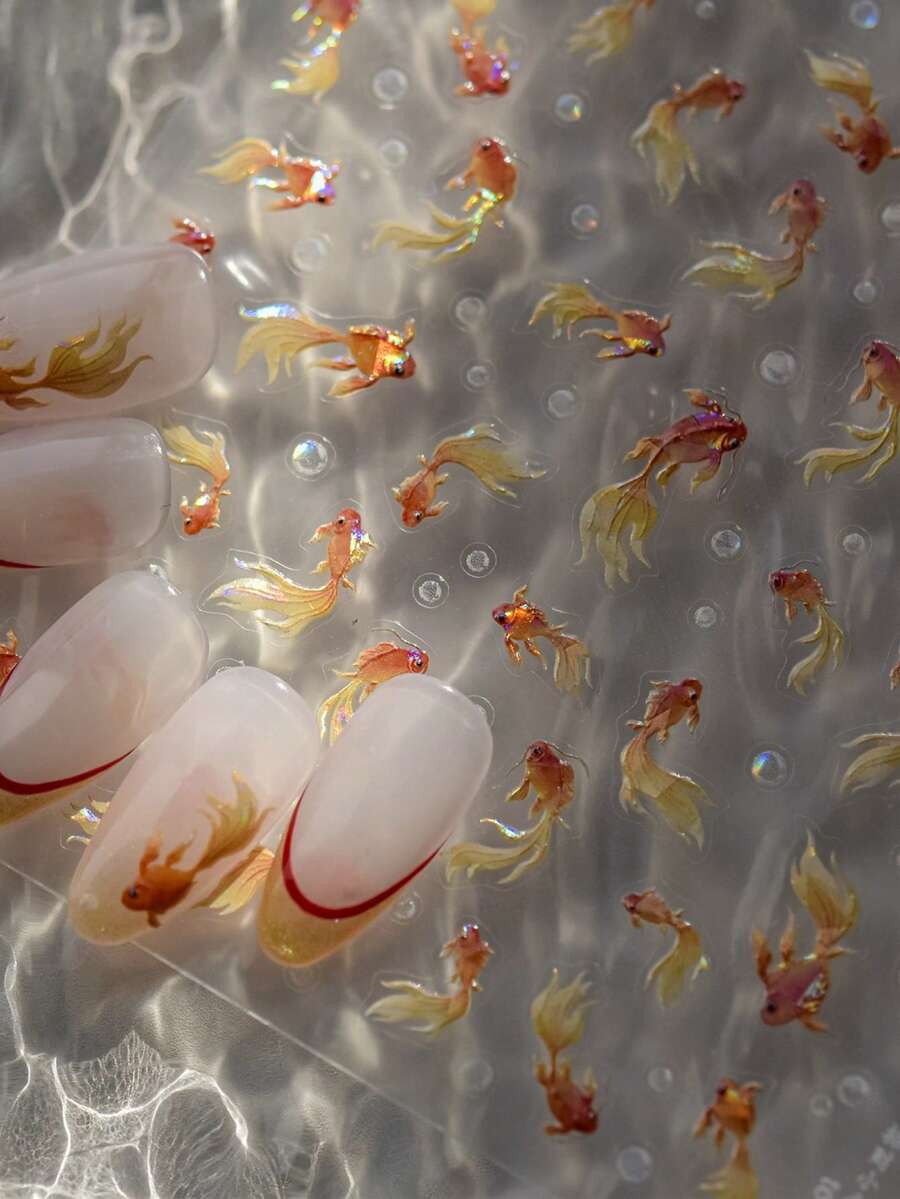 1pc 5D Exquisite Summer Sea Series Nail Art Stickers Cartoon Colorful ...