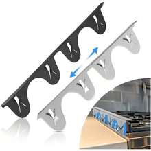 2/4 piezas Cubiertas de ranura de estufa de acero inoxidable, longitud ajustable fácilmente de 13,8 cm a 69,85 cm, ancho ajustable 2,01 cm, relleno de ranura de estufa con kit de ajuste fino, protector decorativo resistente al calor, adecuado para encimeras de estufa y entre encimeras - Multicolor - Ver 11