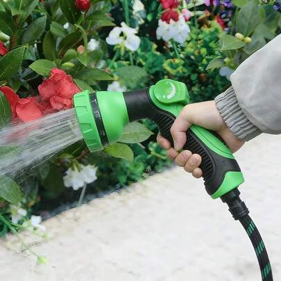 High-Pressure Handheld Garden Sprinkler Head With Thumb Control Switch, Ergonomic Grip And Durable Plastic Sprayer, Suitable For Plants, Car Wash, Pets, Lawn Care, Garden Watering Tool | Stylish Garden Hose | Lightweight Sprayer, Hose Nozzle