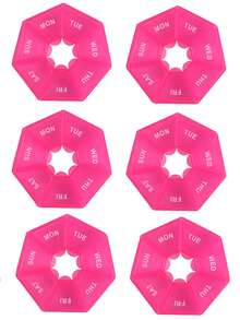 2pcs Mini 7-Grid Storage Box - Portable Weekly Pill Case, Ideal Gift For Elderly And Travelers - Hot Pink - View 21