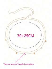 2 chiếc dây đeo eo hình đĩa màu ngọc lam kiểu Bohemian, dây đeo eo và bụng nhiều lớp bằng kim loại dành cho bikini, trang sức nữ, dây đeo cơ thể đính hạt gợi cảm cho bãi biển. - Vàng - Xem 3