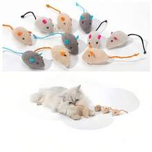 12pcs Cat Toys Set, Plush Mouse & Fish Toys, Suitable For Indoor Kittens, Can Relieve Boredom, Multi-Color, No Catnip Included - View 7