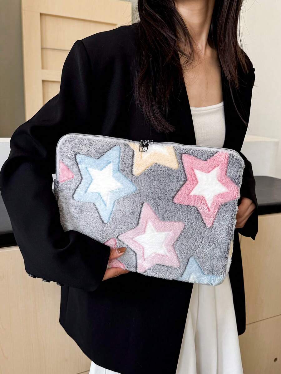 1pc Laptop Sleeve, Heart-Shaped Style Tablet Bag, Suitable For 10/11 Inch , 13/14 Inch, 15/15.6 Inch Laptop - Pink - View 1