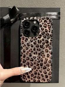 Luxury Leopard Print Shell Texture Phone Case, For IPhone 17 Pro Max 17 Pro 17 Air 17 16 15 14 Plus 13 12 Pro Max 11, Fashion Shockproof Back Cover - Small Leopard Print - View 2