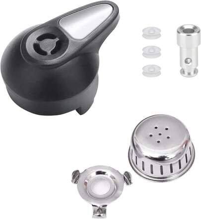 Replacement Steam Release Handle Float Valve Kit For Lux 5qt 6qt Pressure Cookers Includes 3 Silicone Caps