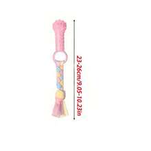 Bộ 6 món đồ chơi gặm nướt cho cún con, đồ chơi nhai cho chó nhỏ có dây thừng, chất liệu cao su mềm mại dễ thương, phù hợp cho các bà mẹ nuôi mèo, nuôi chó, người yêu mèo, người yêu chó, những bà mẹ nuôi mèo tuyệt vời nhất, những bà mẹ nuôi chó tuyệt vời nhất. - Hồng - Xem 3