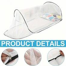 Màn chống muỗi bằng polyester nhẹ, có thể điều chỉnh và dễ dàng lắp đặt, thích hợp cho cắm trại tại nhà, có thể giặt tay (sử dụng quanh năm). - trắng - Xem 8