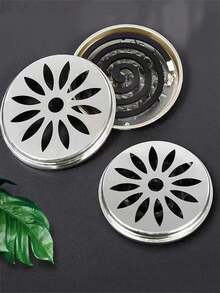 Support de spirale anti-moustique ignifuge avec poignée, plateau à encens réutilisable intérieur/extérieur, fournitures essentielles pour dortoir et rentrée scolaire, cadeau d'été parfait - Multicolore - Voir 8