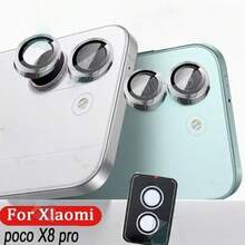鹰眼镜头贴膜，适用于小米 Poco X8 Pro/X8 Promax/F8 Ultra/F8 Pro/14T/14T Pro，金属环防刮防摔镜头保护膜，9H 硬度，镜头保护垫，镜头保护膜，防刮防摔，自动校准定位，表面光滑，高清镜头保护膜，适用于智能手机用户，可搭配手机壳使用，保护您的手机镜头，提供彩色、银色、黑色三种颜色可选。 - 彩色 - 查看 28