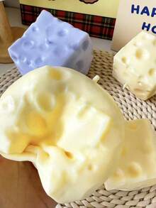 Pale Yellow Cheese Coconut Oil Cream Cheese Soft And Cute Squeezable Toy-Soft Dough Texture, Filled With Cream, Quiet Squeezing Stress-Relieving Toy, Suitable For Focused And Relaxing Rest At Your Desk-A Popular Sensory Gadget For Adults In 2026, 5cm. - Màu vàng - Xem 4