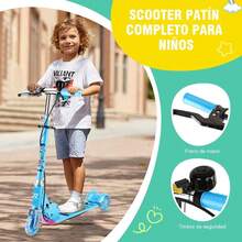 Kick Scooters, Foot Scooters - Blue + Knee Pads - View 6