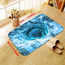 1pc Printed Door Mat 2D Visual Hole Design, Non-Slip Bathroom Floor Mats √ - 預設 - 查看 11